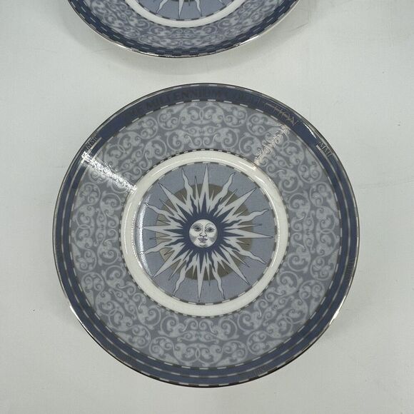 Wedgwood Celebration of the Millennium Bone China Pair Cups/Saucers Original Box - Picture 6 of 12